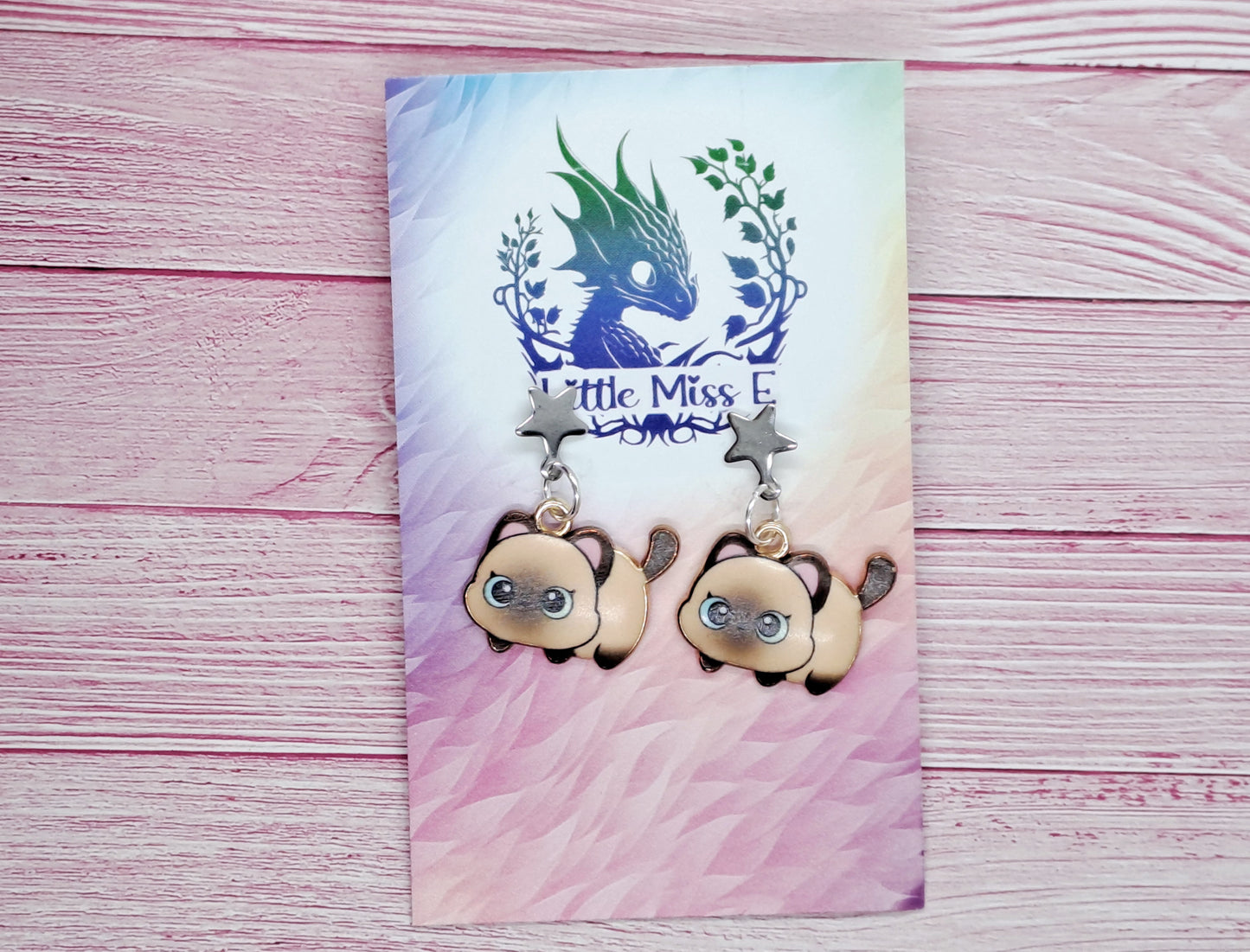 Chunky Cat Stud Earrings
