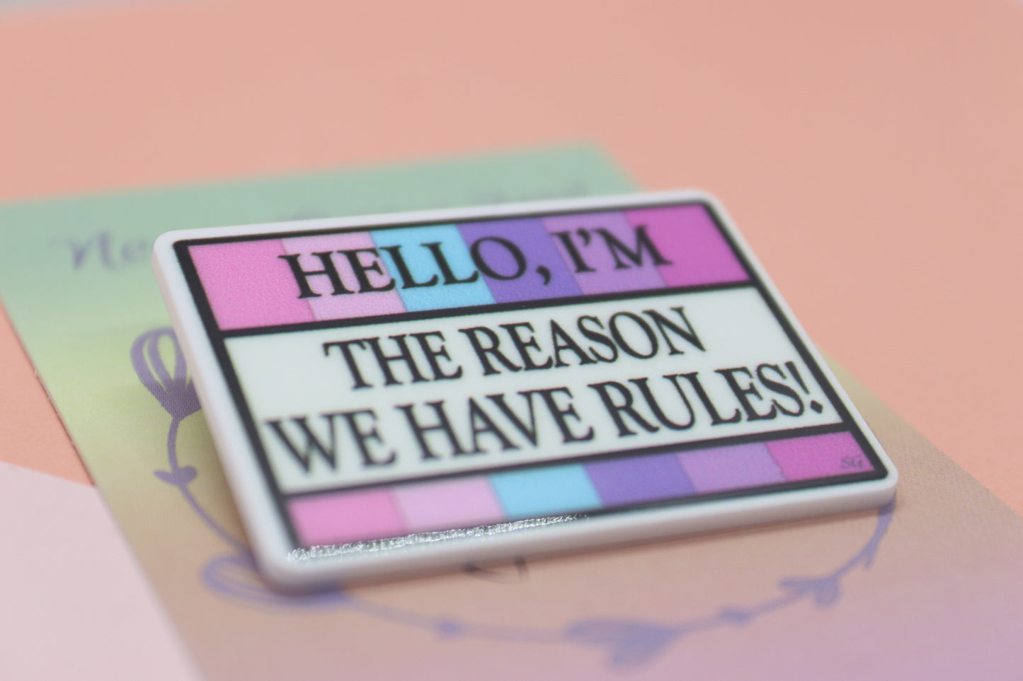 Hello, I'm The Reason We Have Rules Badge