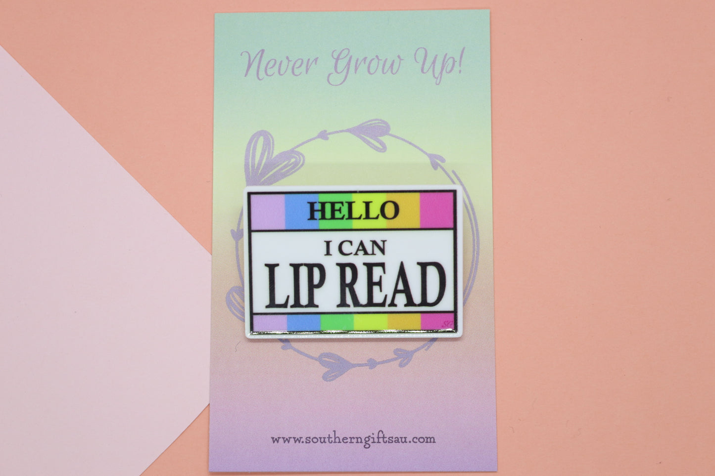 Hello, I Can Lip Read Badge