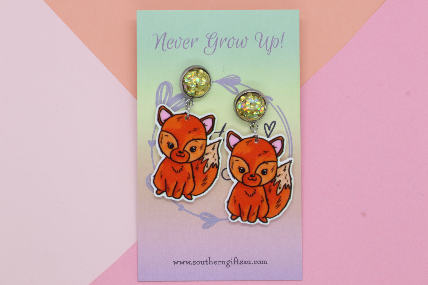 Petite Red Fox Earrings