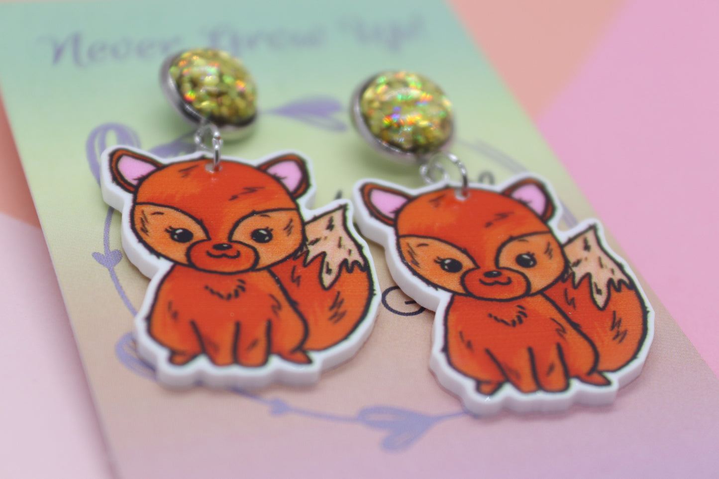 Petite Red Fox Earrings
