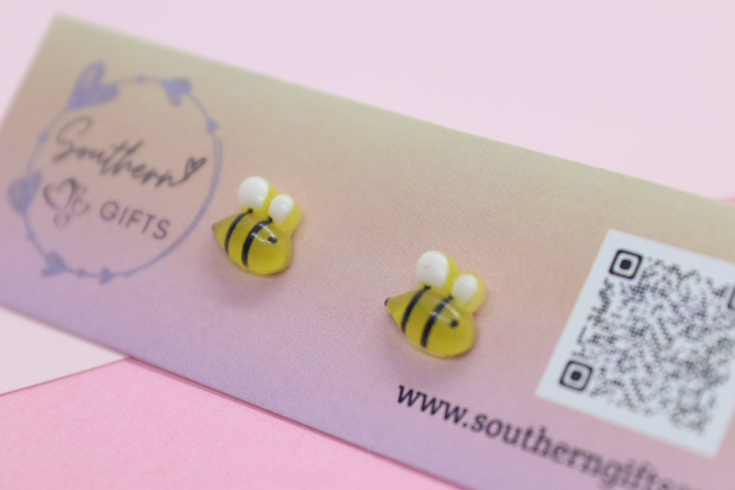 3D Bee Stud Earrings