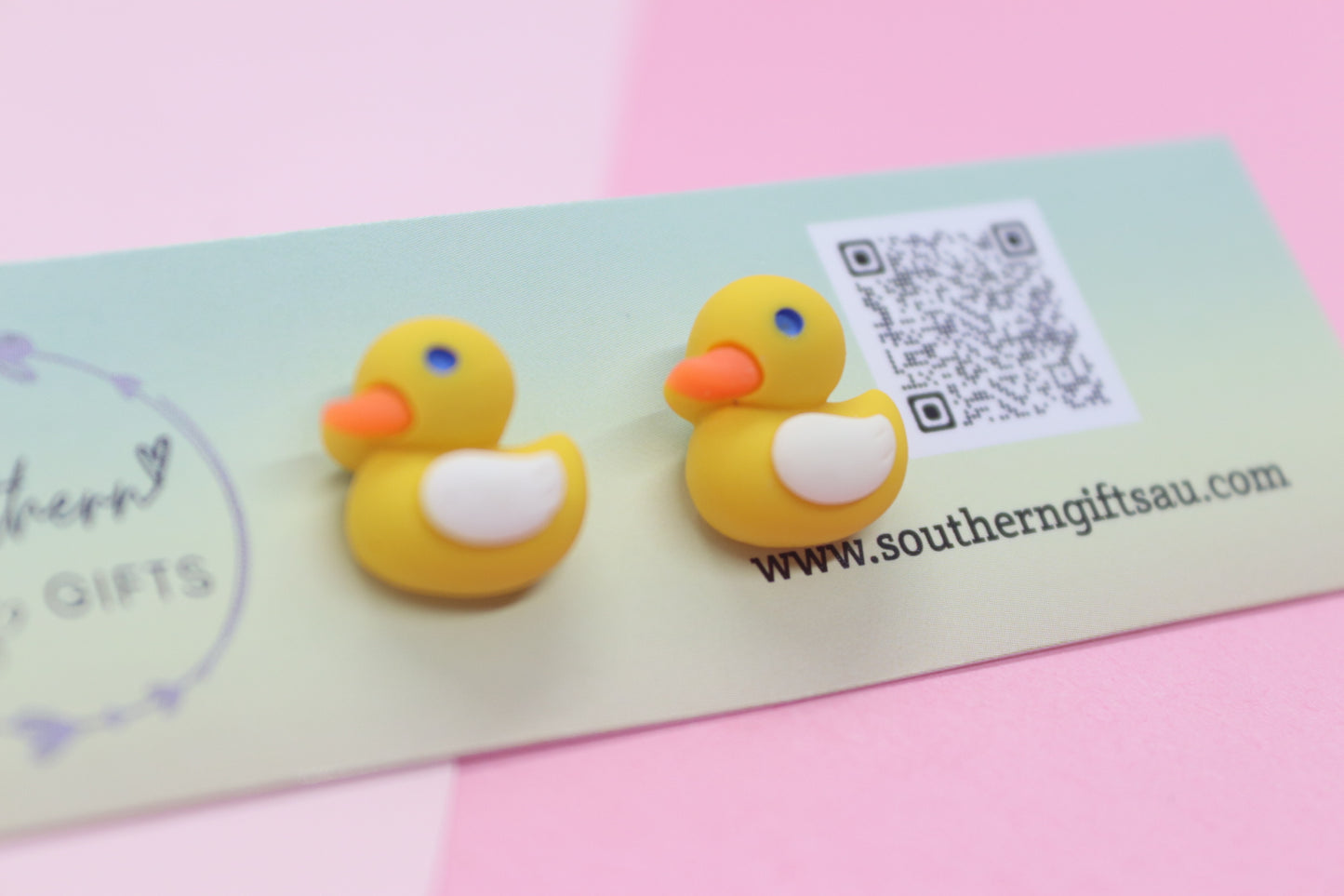 3D Ducks Stud Earrings