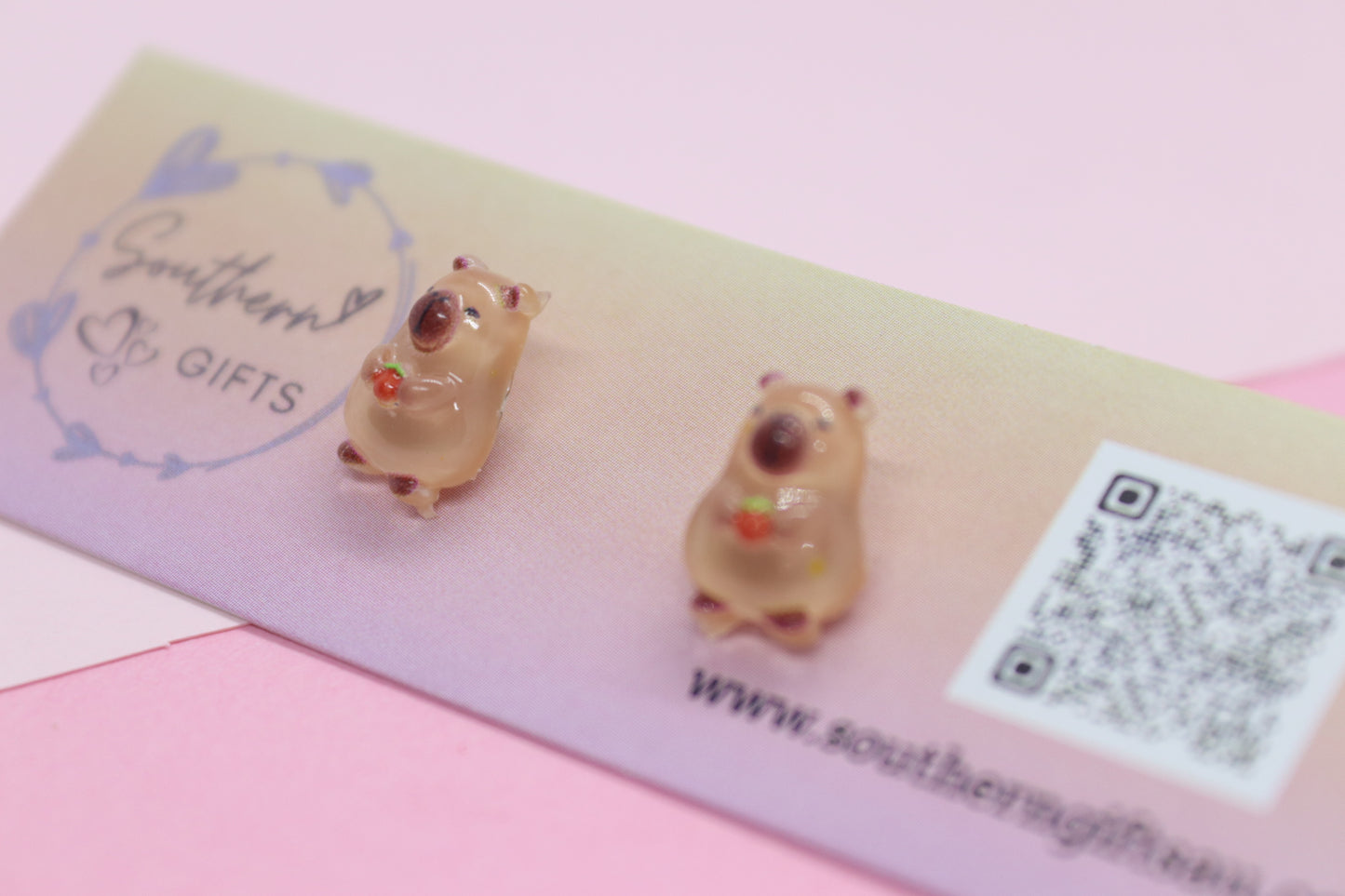 Capybara Stud Earrings