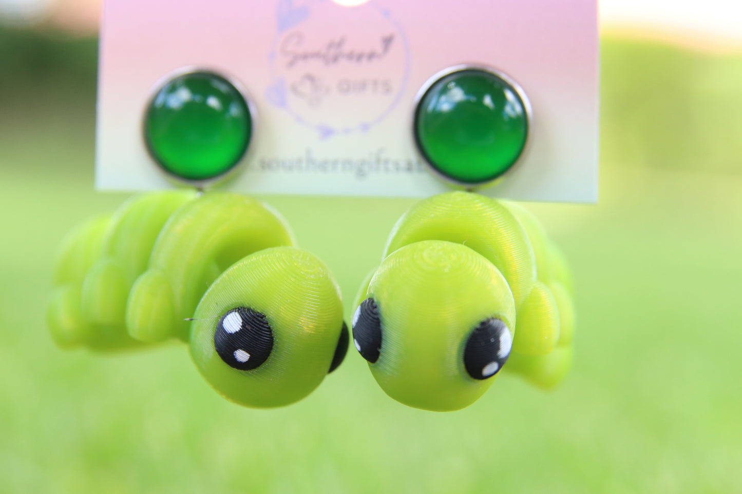 3D Caterpillar Earrings