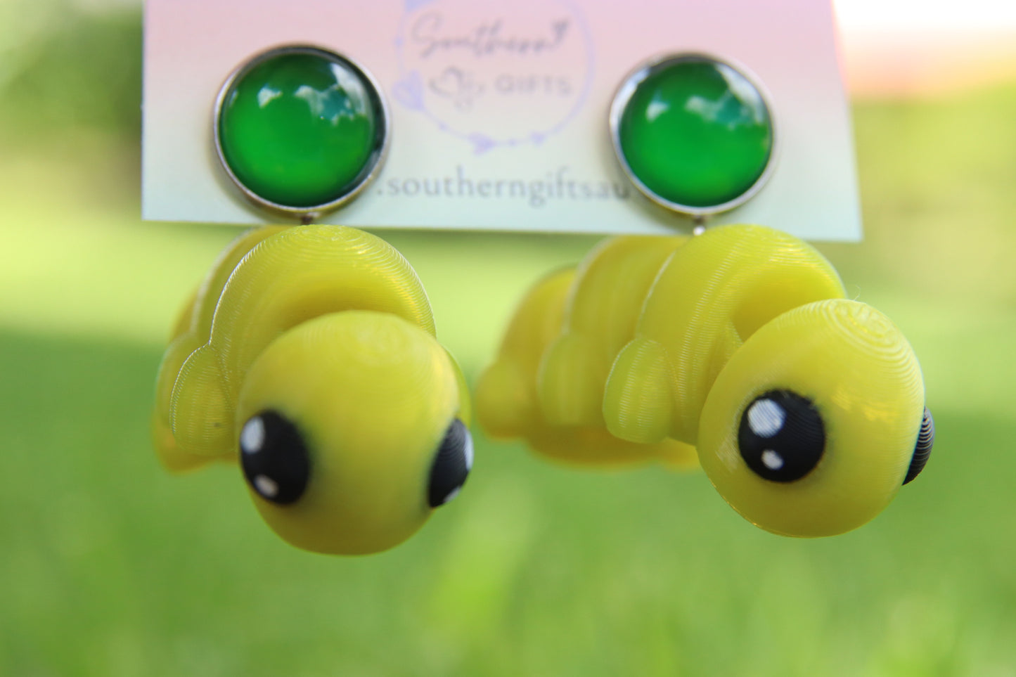 3D Caterpillar Earrings