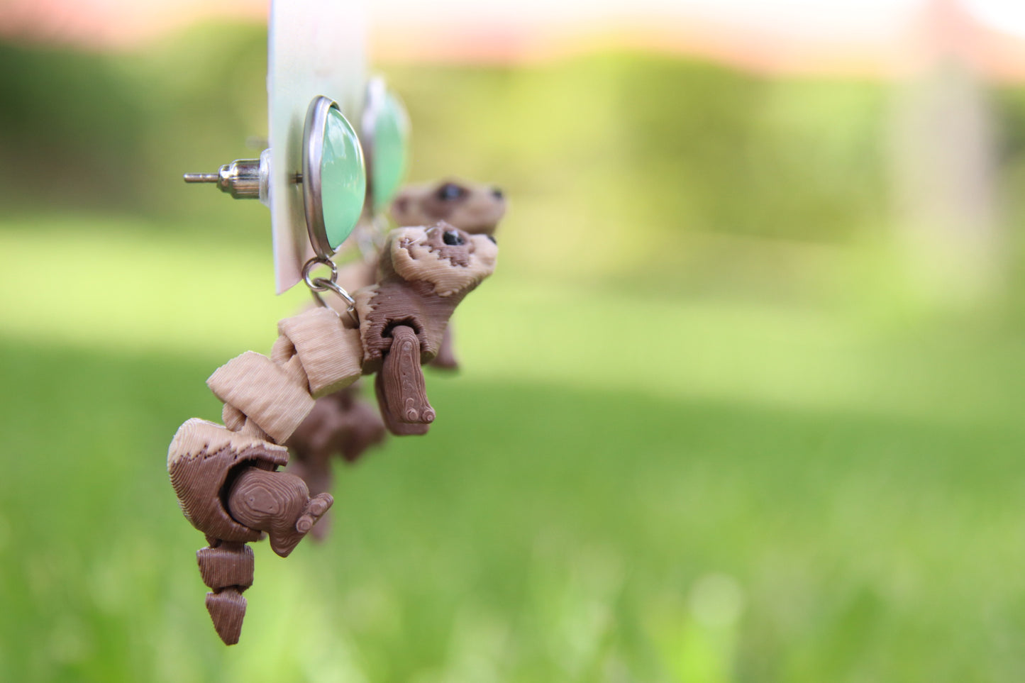 3D Ferret Earrings