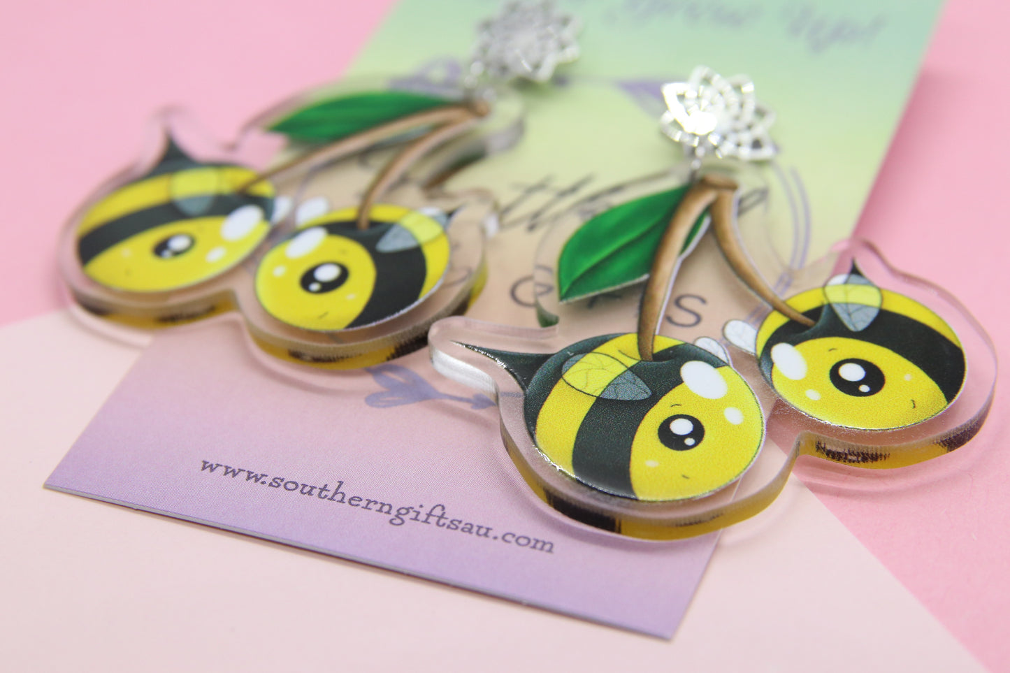 Cherry Bee Statement Earrings