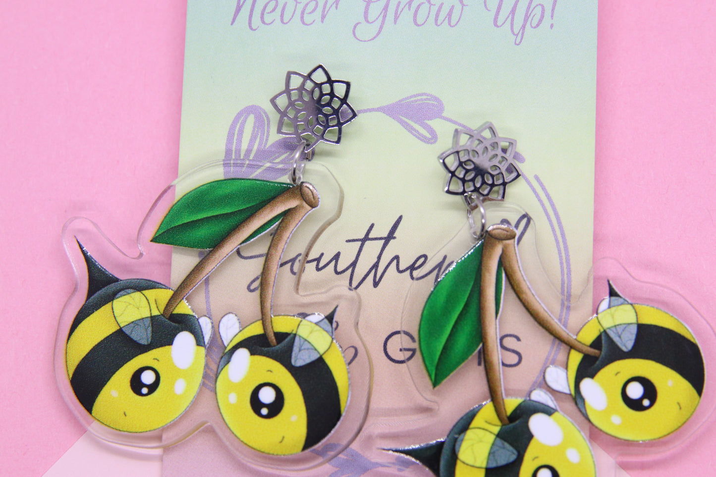 Cherry Bee Statement Earrings