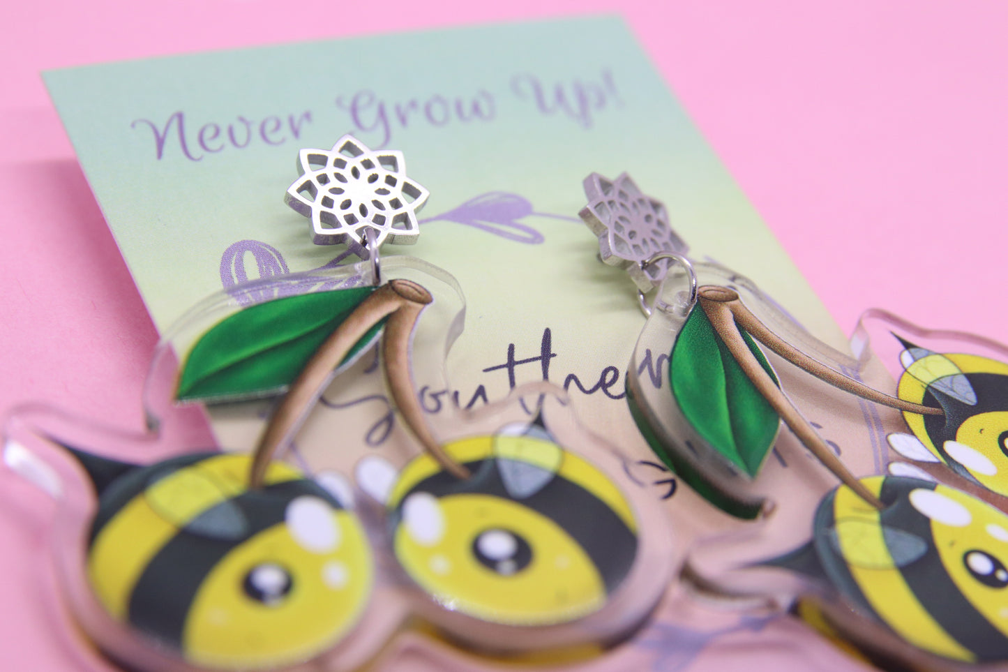 Cherry Bee Statement Earrings