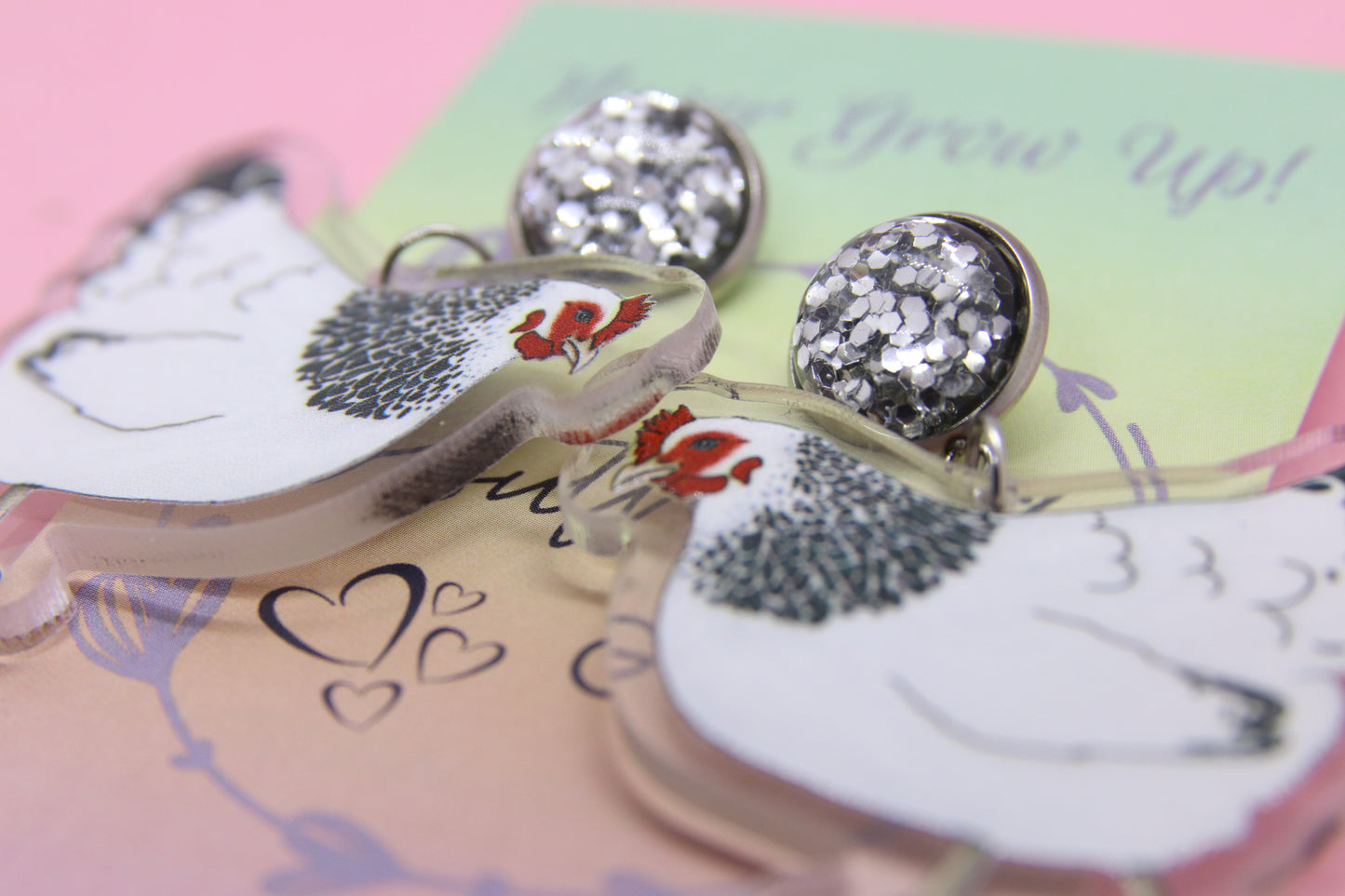 Sussex Chicken Statement Earrings