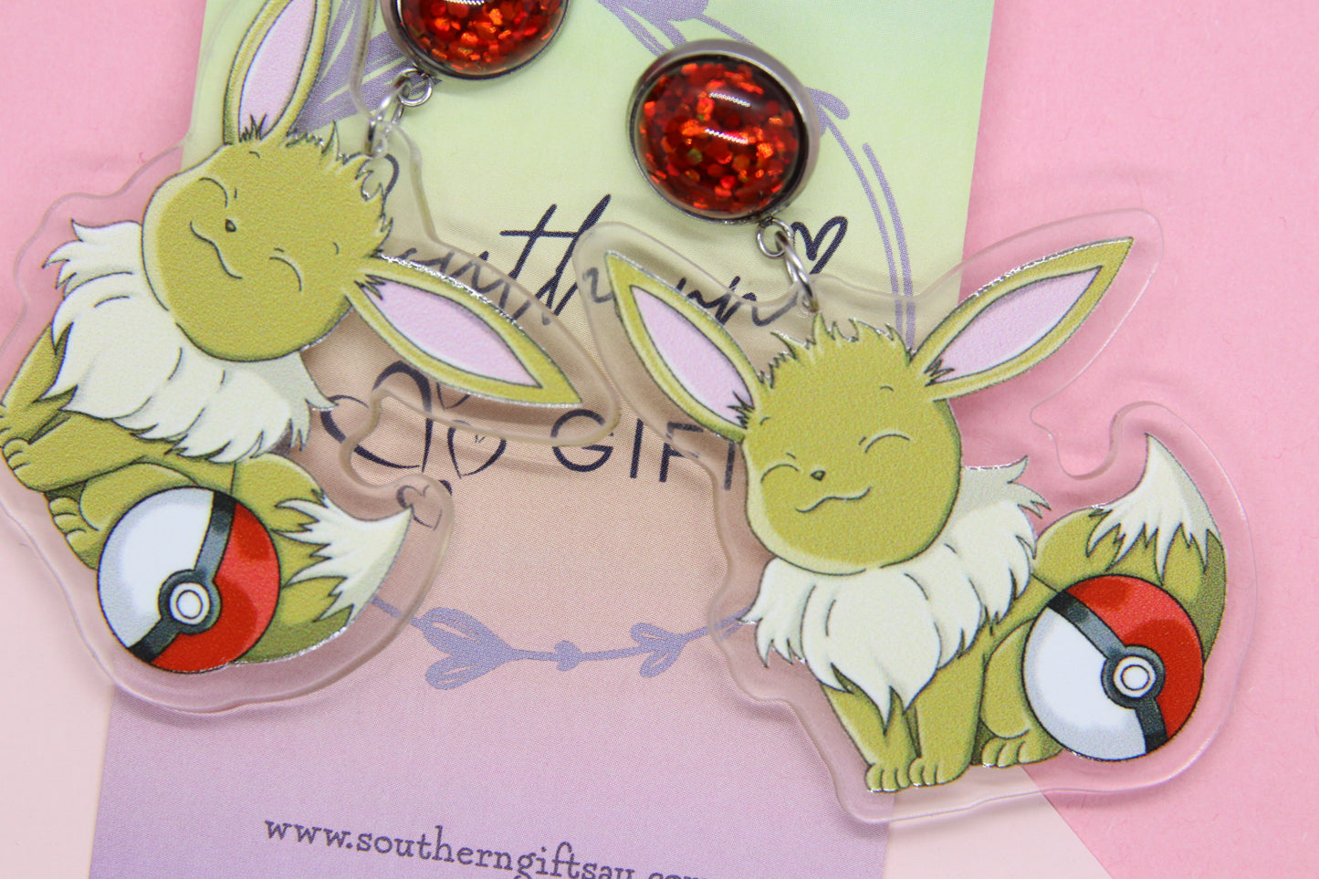 Pokemon Inspired Eevie Statement Earrings