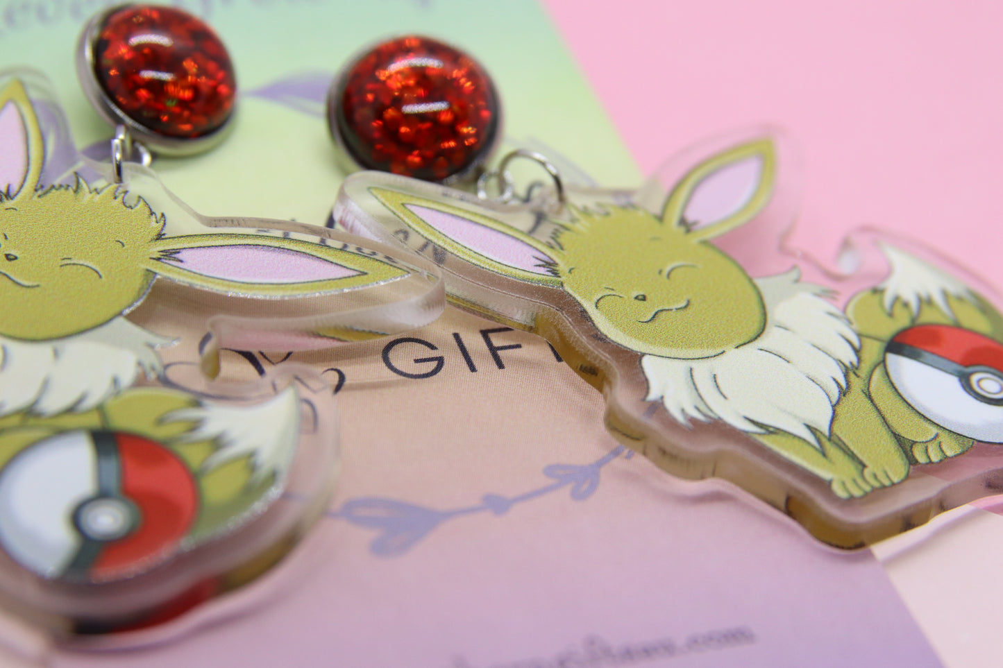 Pokemon Inspired Eevie Statement Earrings