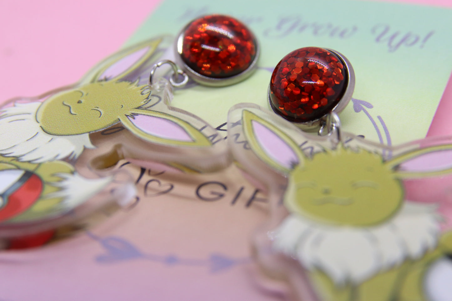 Pokemon Inspired Eevie Statement Earrings