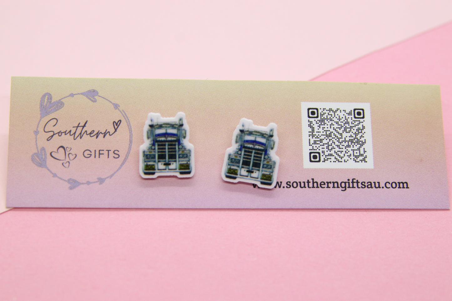 909 Kenworth Truck Stud Earrings