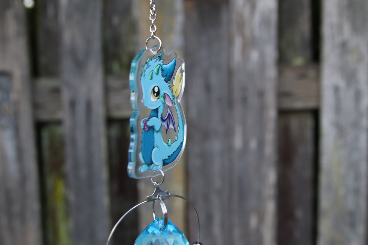 Coffee Drinking Dragon Floof Suncatcher