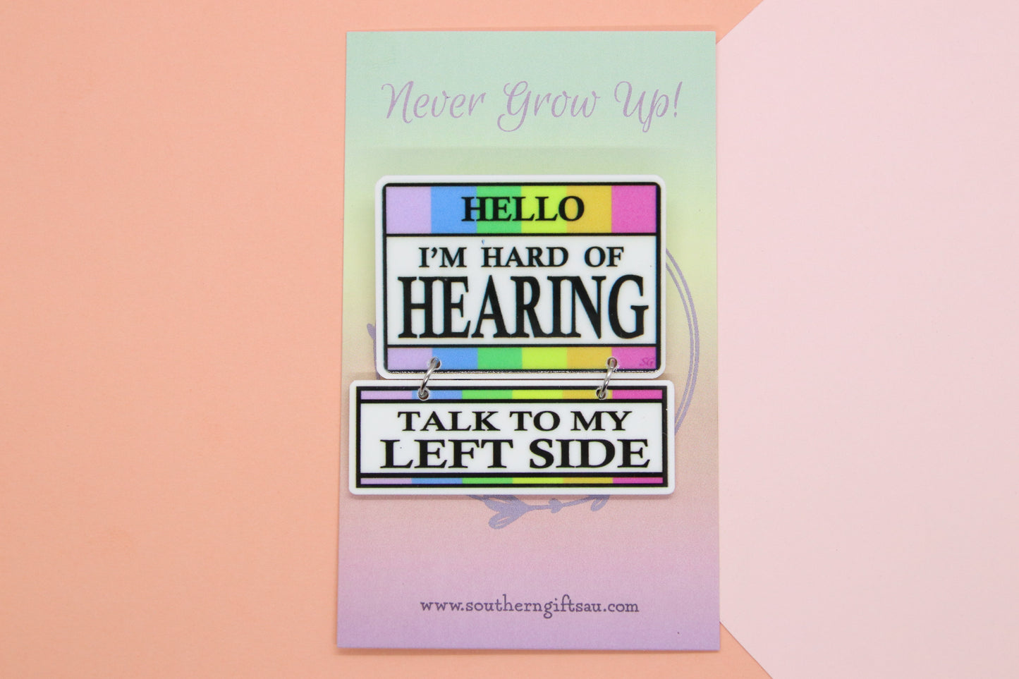 Hello, I'm Hard of Hearing Double Medical Badge