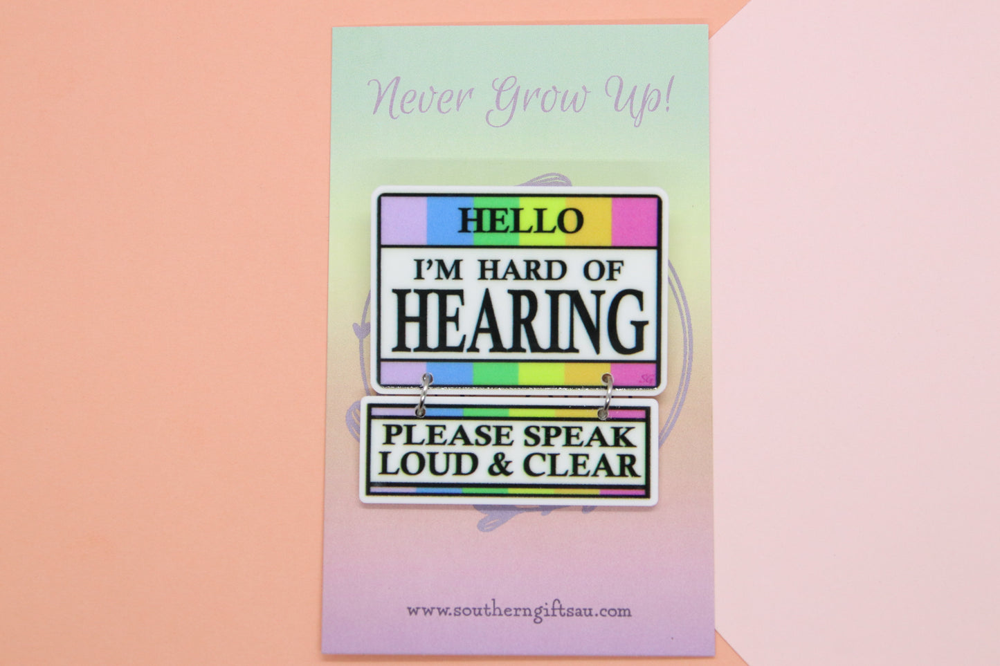Hello, I'm Hard of Hearing Double Medical Badge