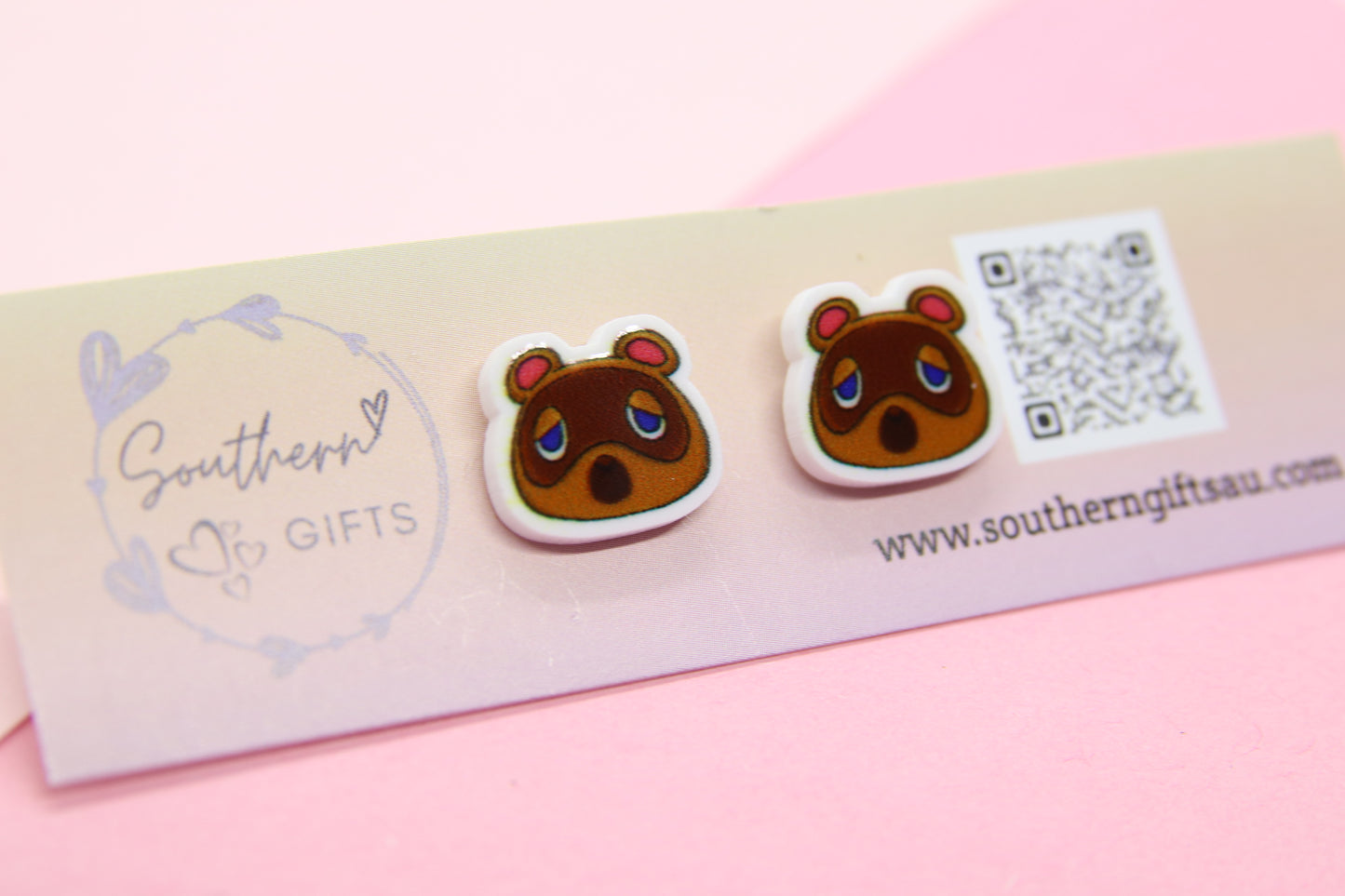 Animal Crossing Nook Inspired Stud Earrings