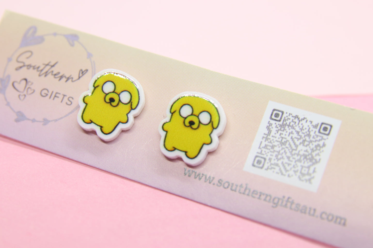 Adventure Time Jake Inspired Stud Earrings