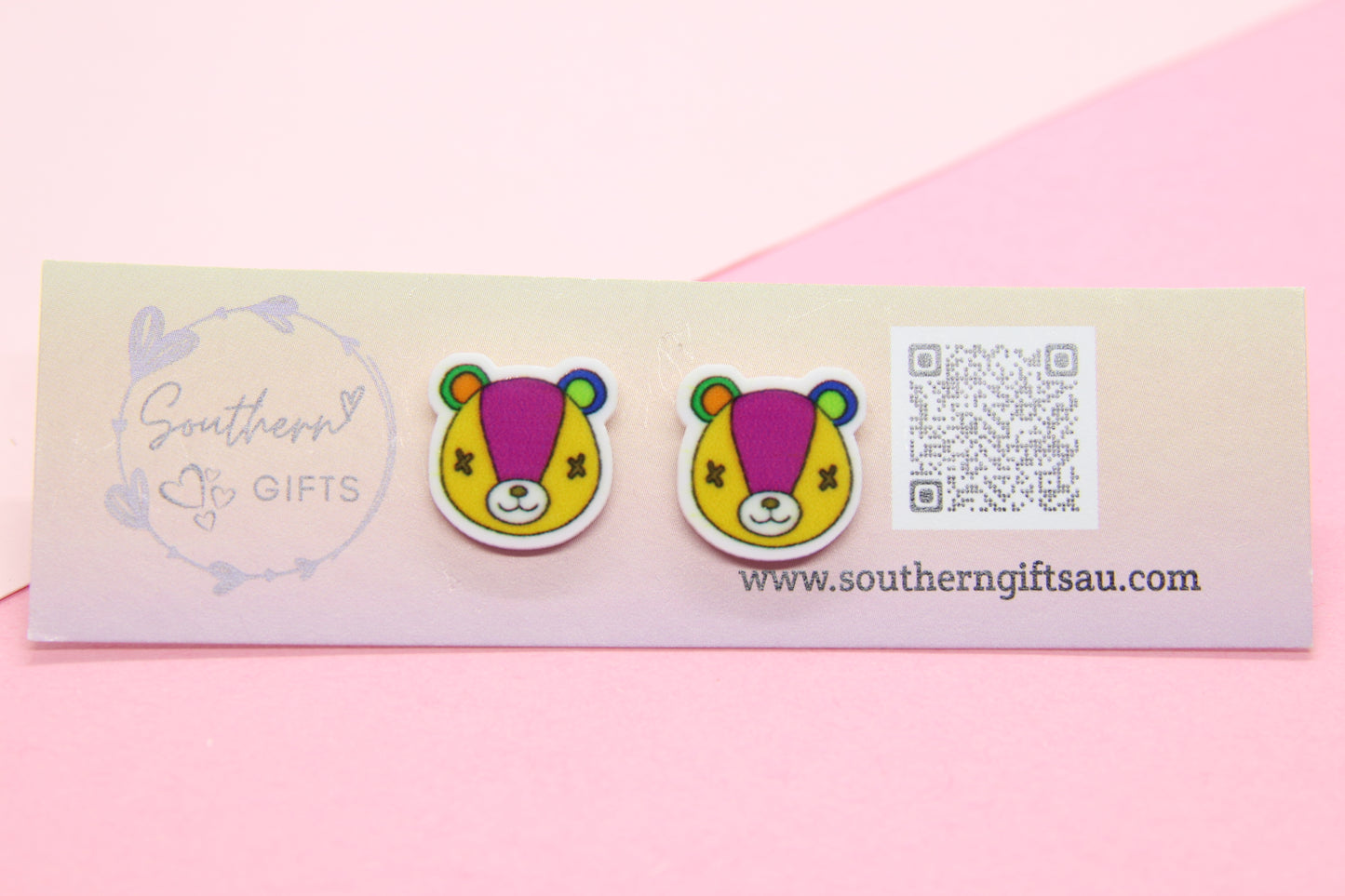 Animal Crossing Stitches Inspired Stud Earrings