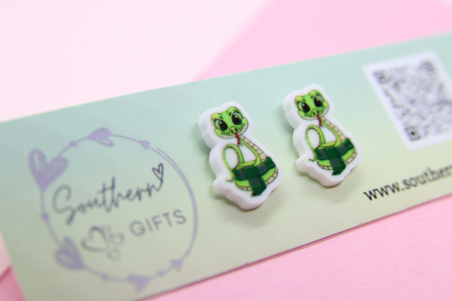 Slytherin Inspired Stud Earrings