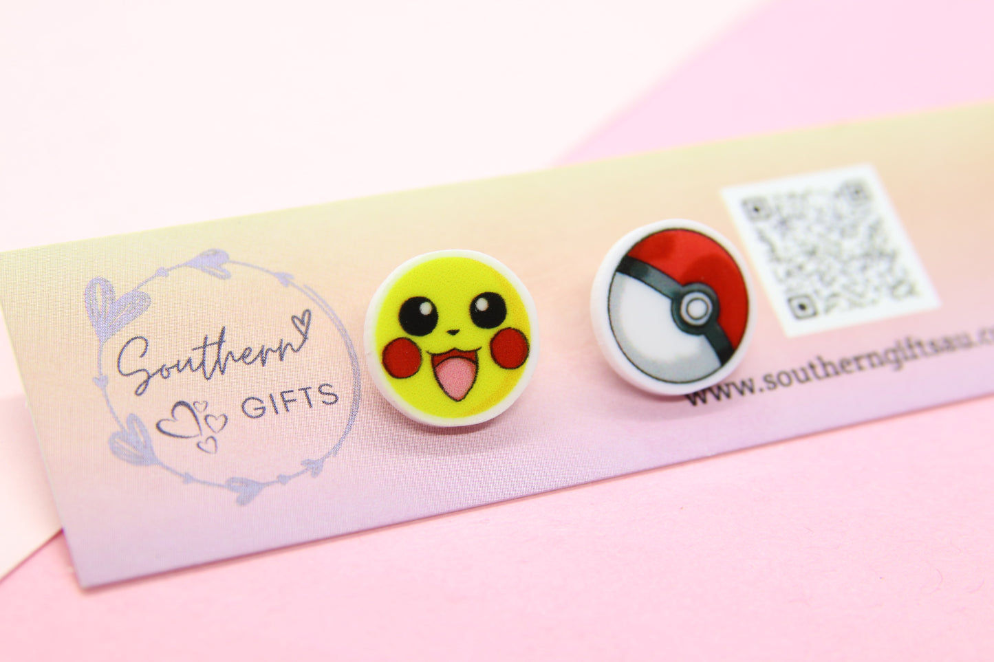 Pokemon Pikachu Inspired Stud Earrings