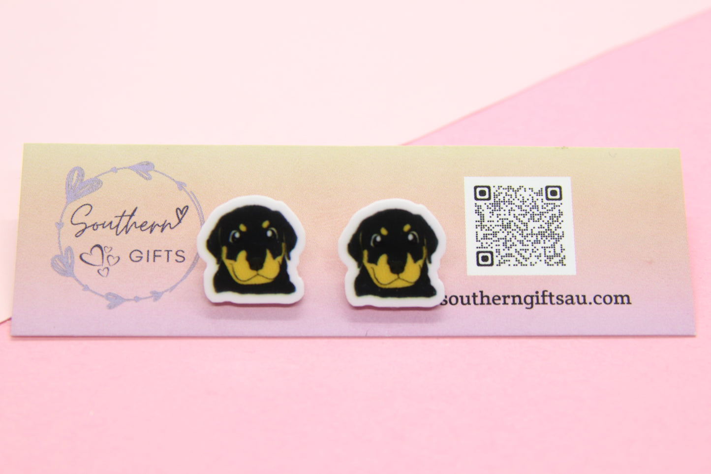 Rottweiler Stud Earrings