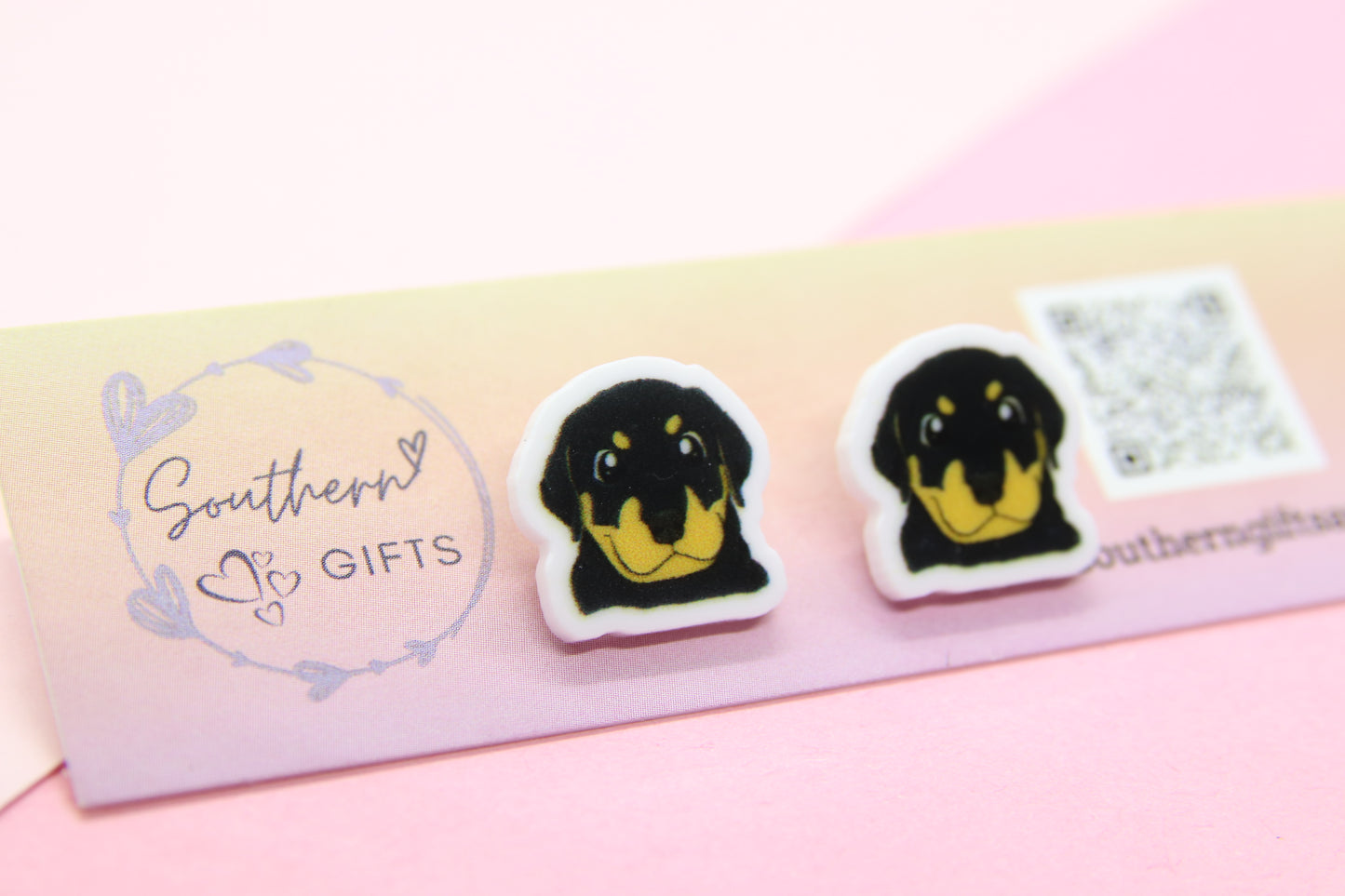 Rottweiler Stud Earrings