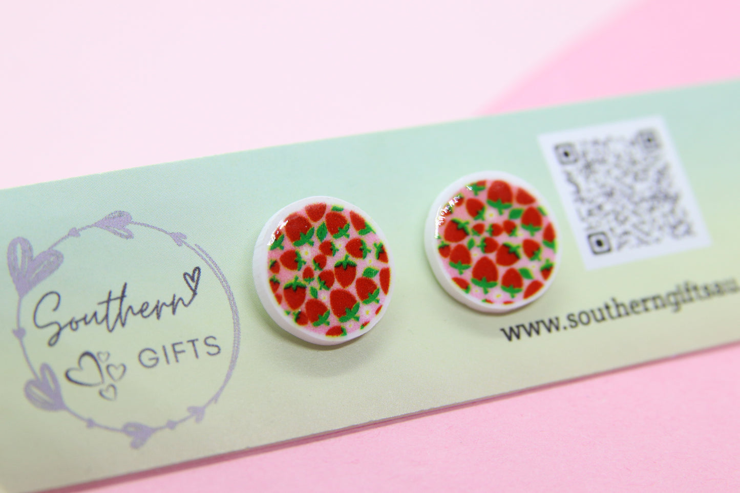 Strawberry Patch Stud Earrings