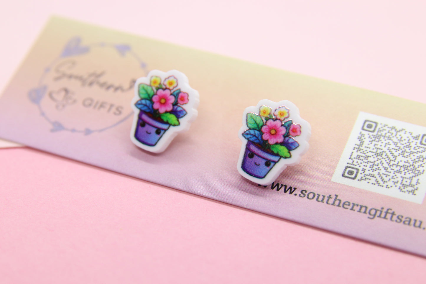 Pot Plant Stud Earrings