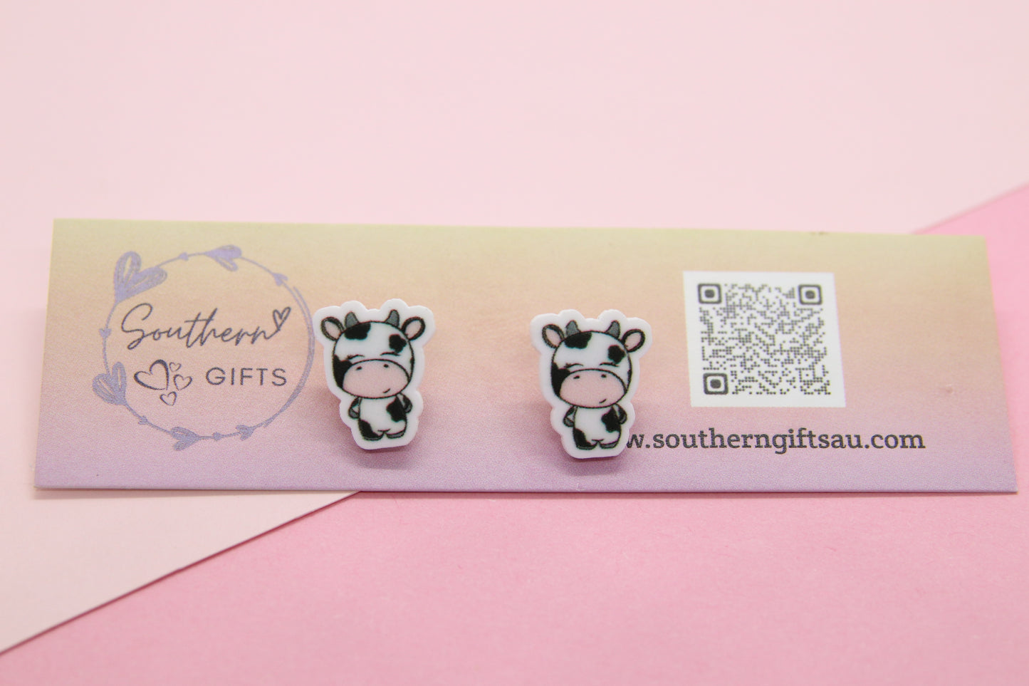 Cow Stud Earrings