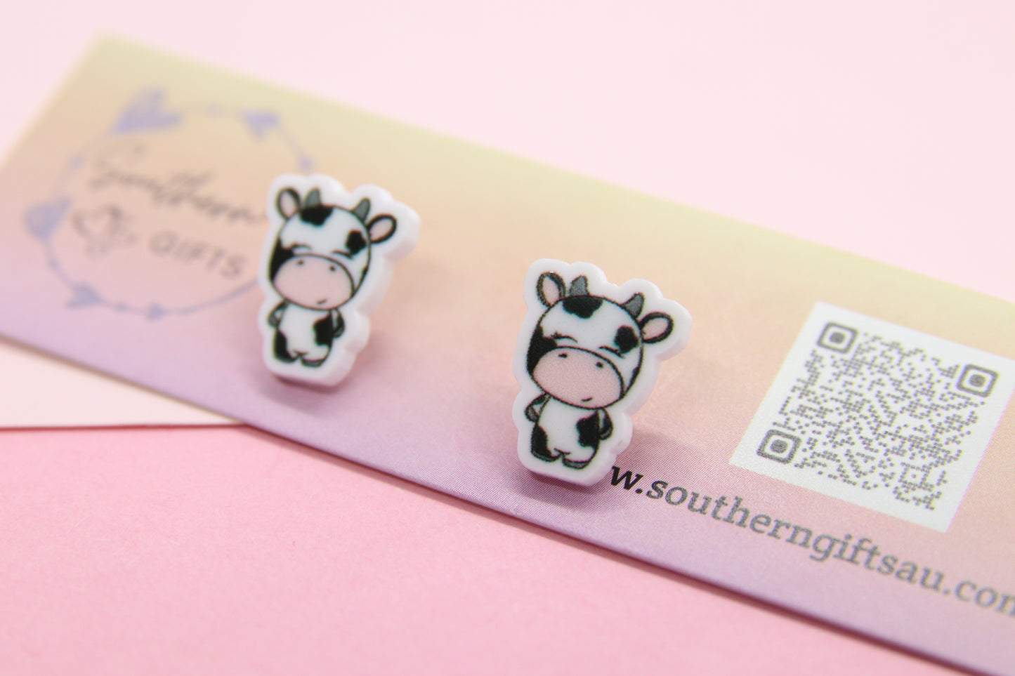 Cow Stud Earrings