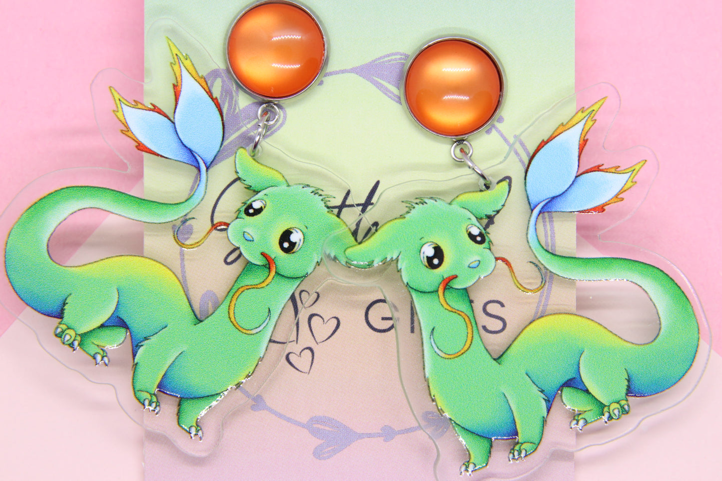 Mermaid Ferret Floof Earrings