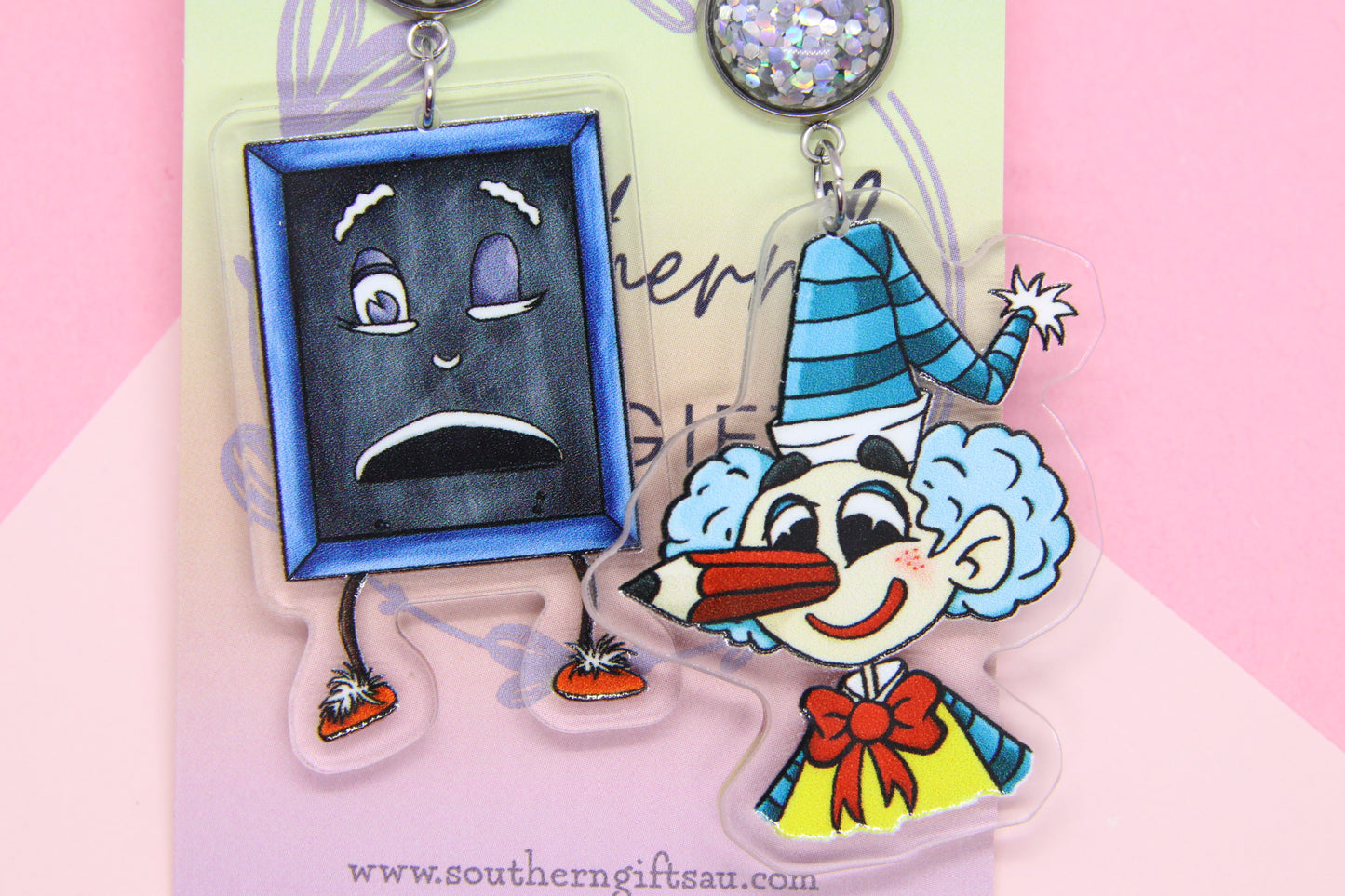 Mr Squiggle Inspired Earrings