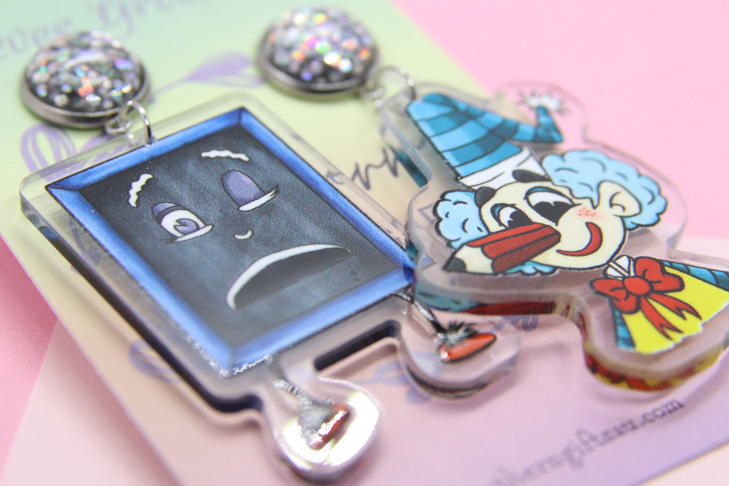 Mr Squiggle Inspired Earrings