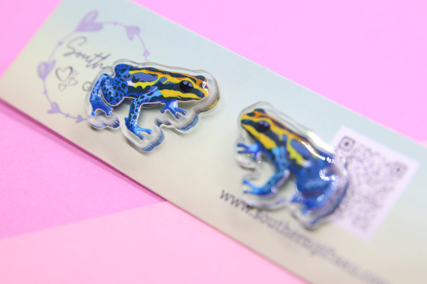 20mm Poison Dart Frog Stud Earrings