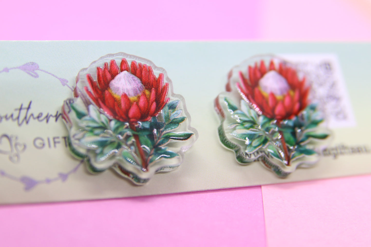 20mm Protea Stud Earrings