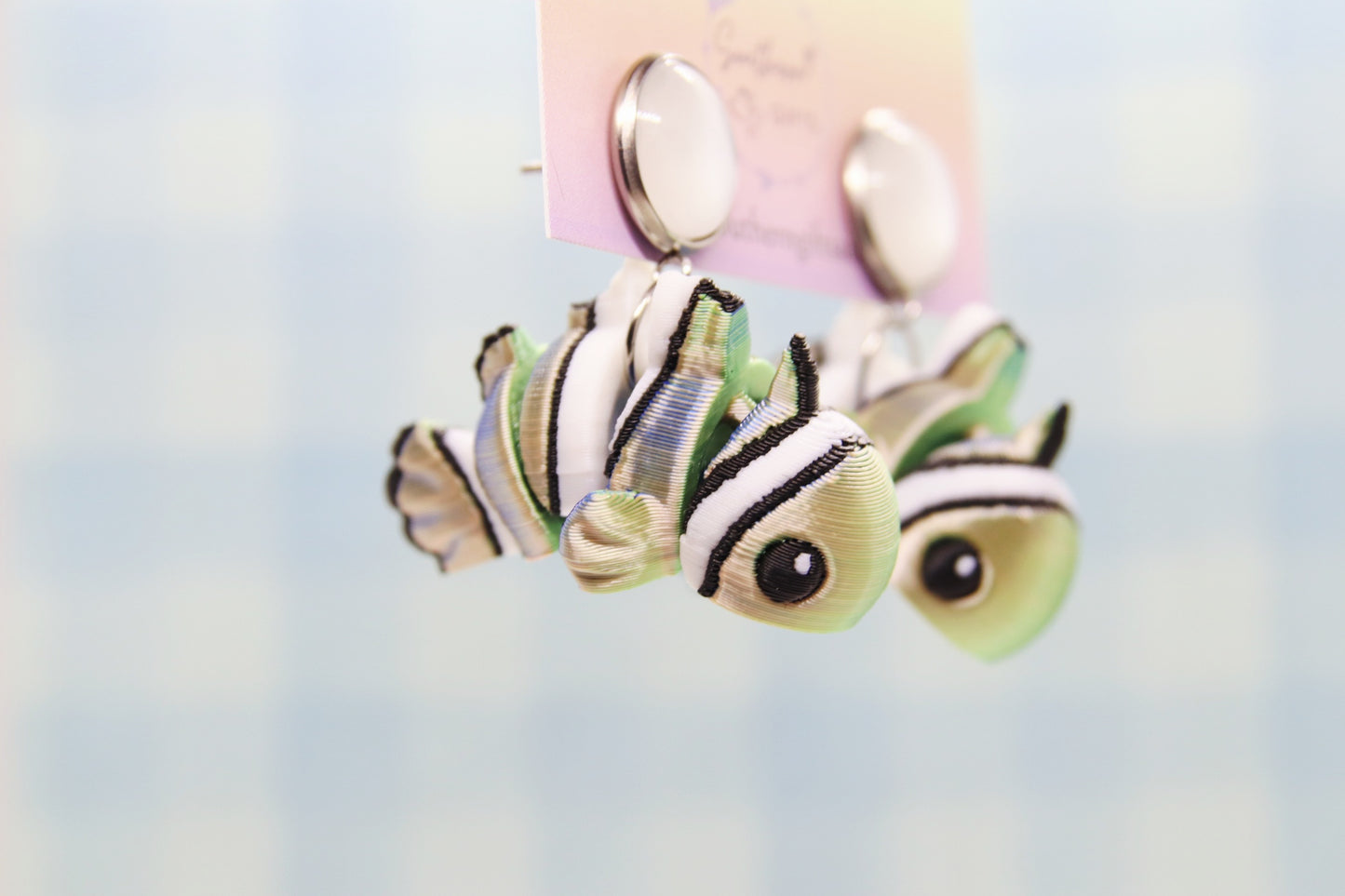 3D Colourshift Clown Fish Earrings