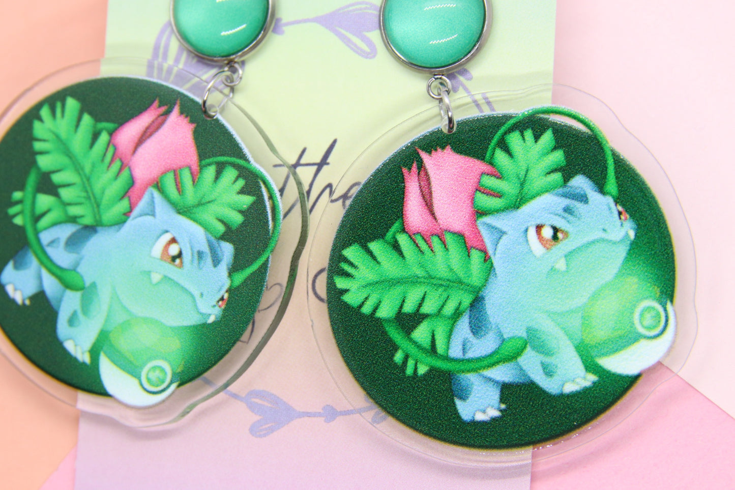 Ivysaur Inspired Earrings