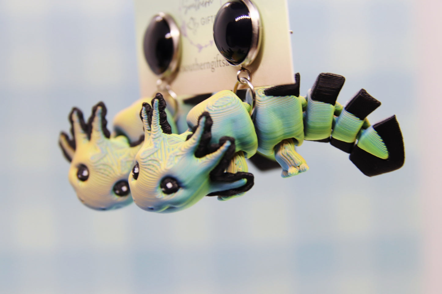 3D Colourshift Axolotl Earrings