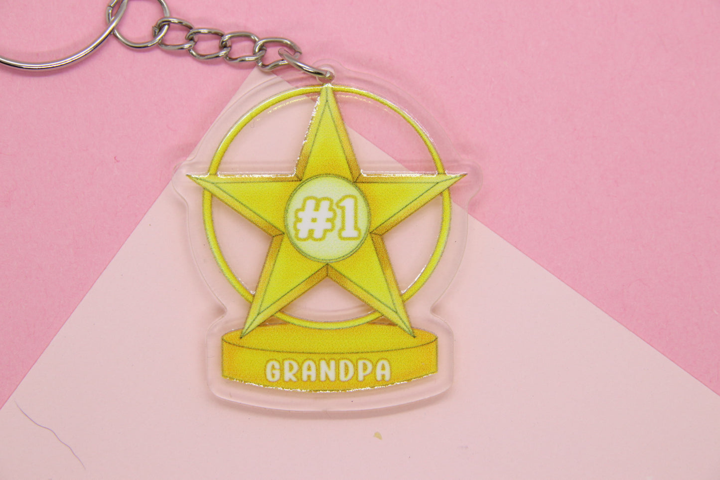 #1 Grandpa Trophy Keyring