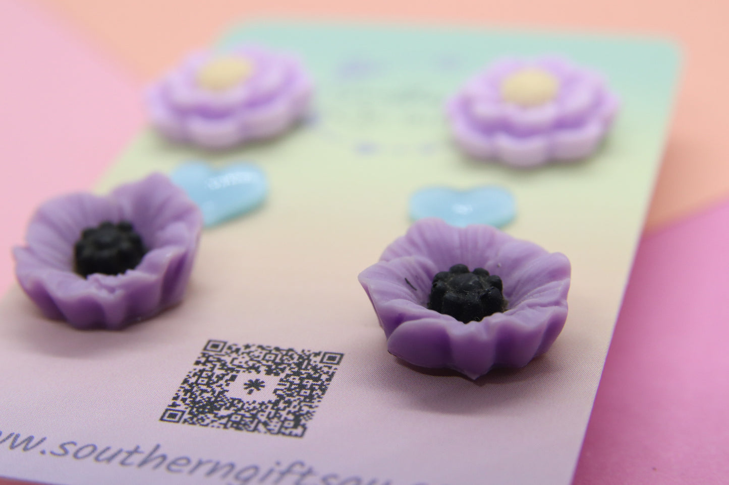 Purple Flowers Stud Pack