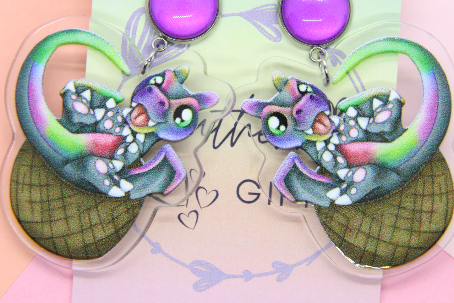 Dragon In A Basket Earrings