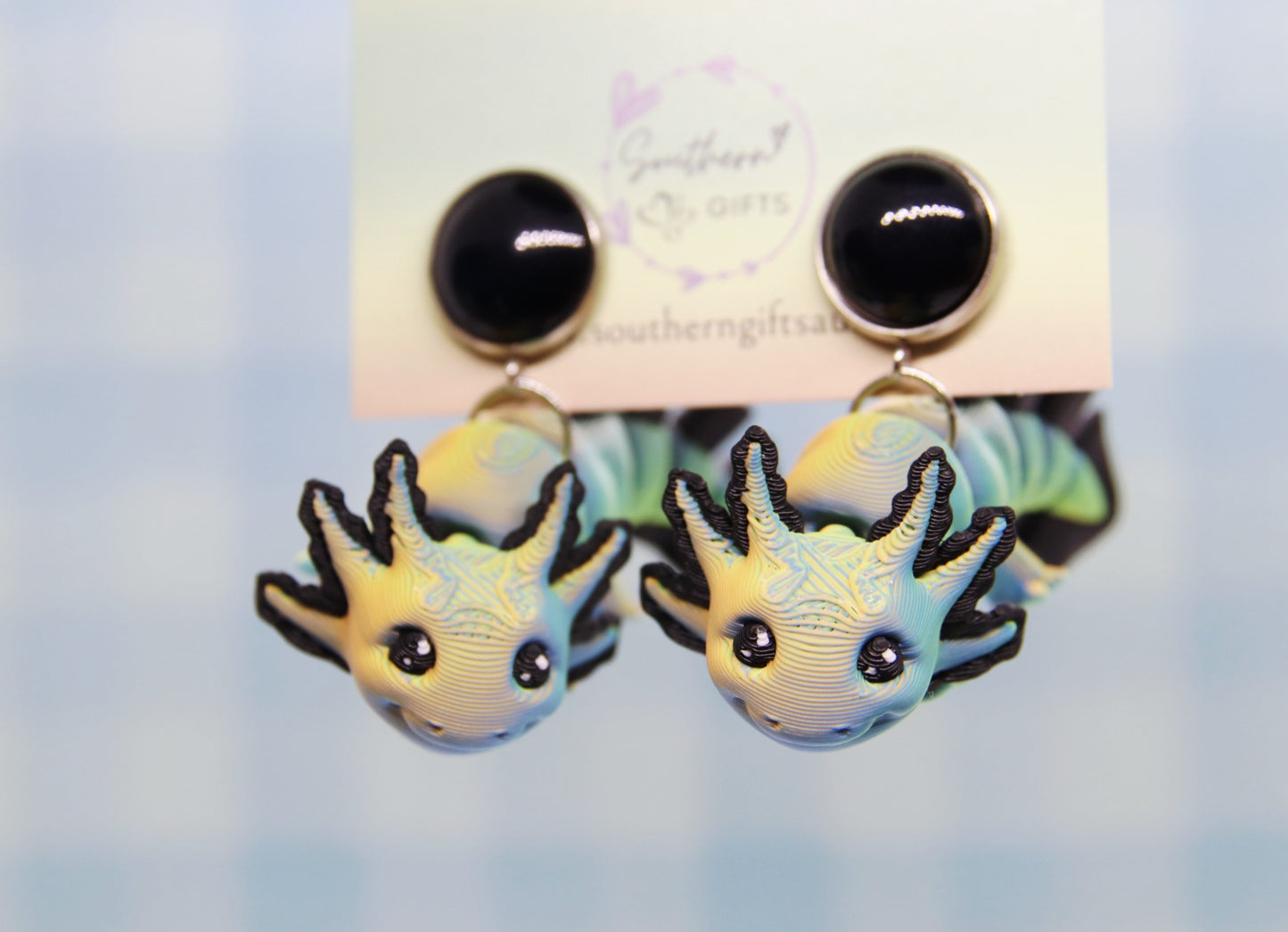 3D Colourshift Axolotl Earrings
