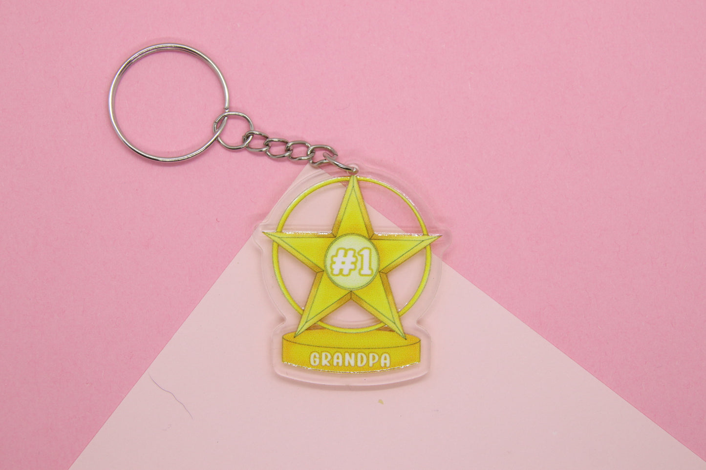 #1 Grandpa Trophy Keyring
