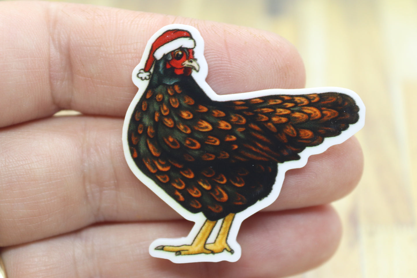 Christmas Chicken Badge