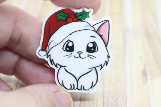Christmas Cat Badge
