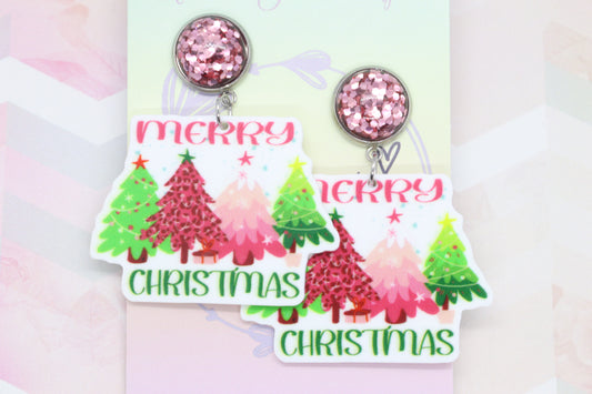 Standard Merry Christmas Statement Earrings