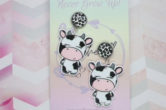 Petite Cow Statement Earrings